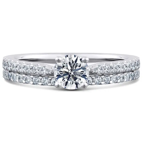 Platinum Diamond Solitaire Bridal Set - Acacia